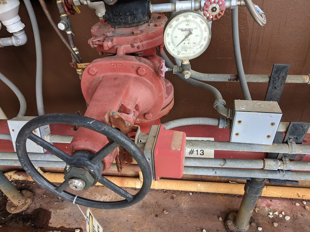 Closed sprinkler valve